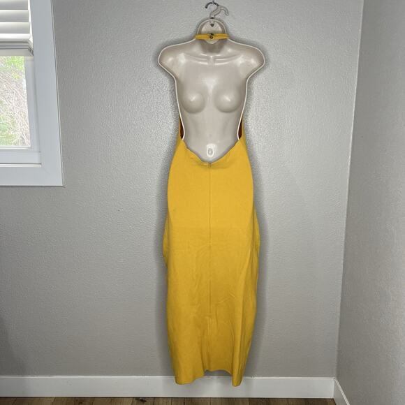 Free People Mustard Halter Midi Dress - Picture 7 of 11